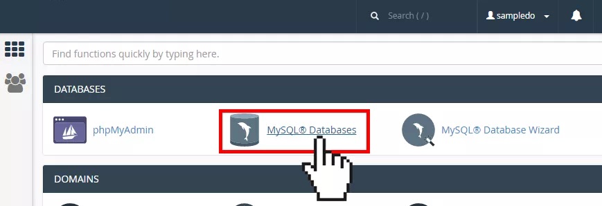 Creating a database in cPanel